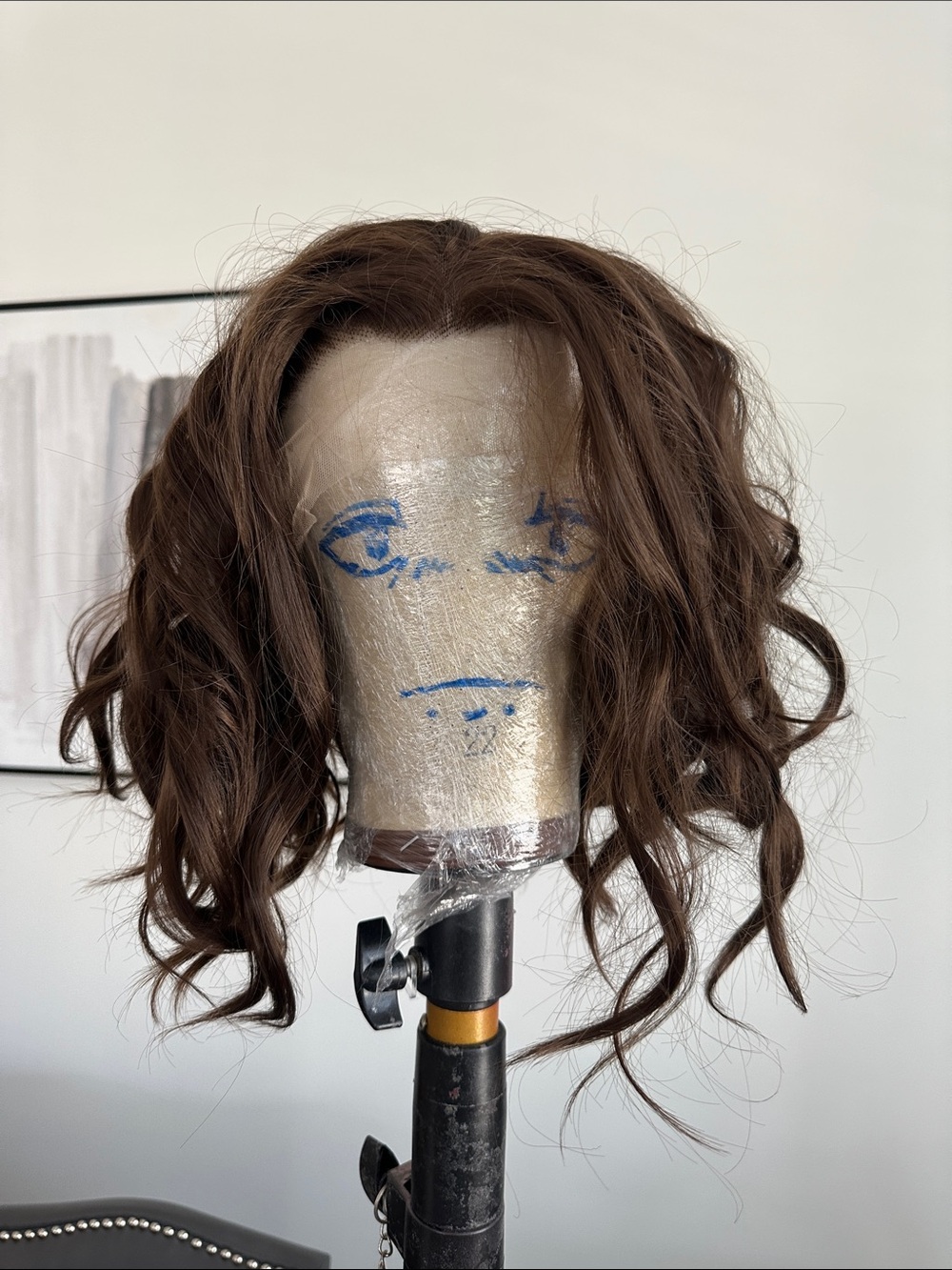 Natural Wavy Brown Women's Wig - Soft Chocolate Tone